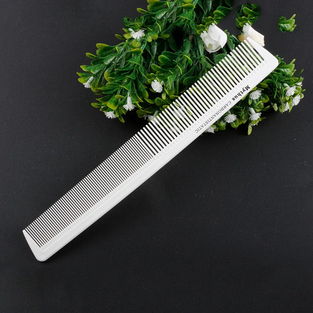 Color: Red - Mythus Hairdressing Carbon Comb For Haircut Barber Anti Static White Rat Tail Comb Beauty Professional Hair Styling Tools Comb