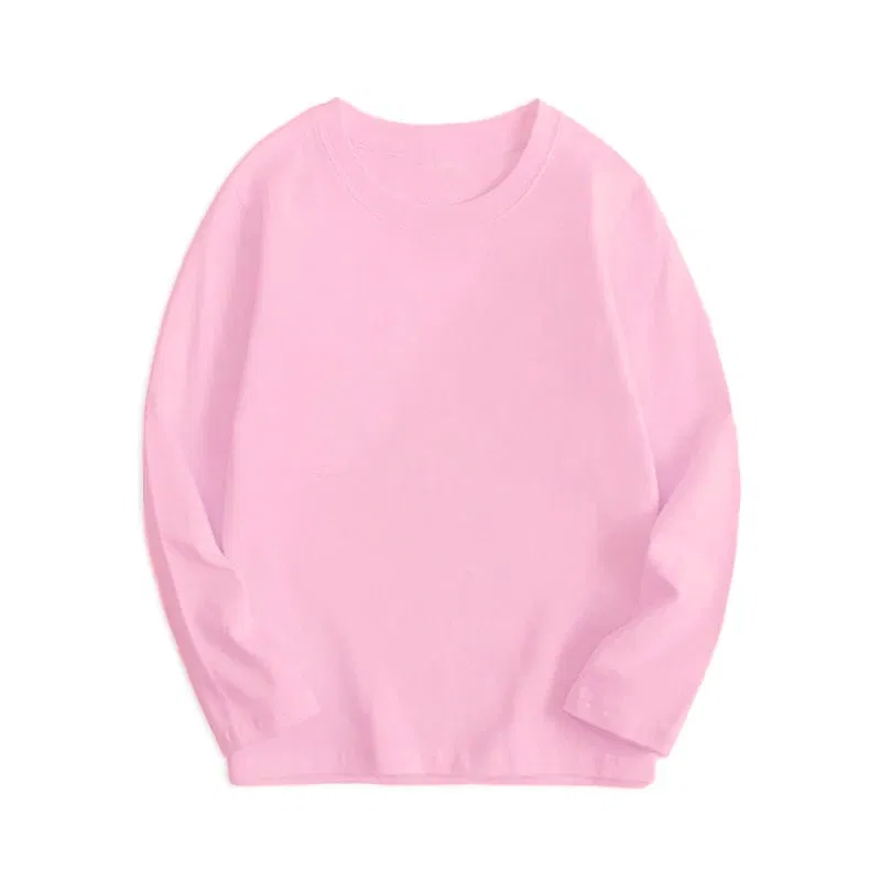 Color: Gold, Kid Size: 4 - 7 Colors Spring Long Sleeve Tees Children's T-shirt Cotton Solid Colour Base Coat Leisure Wear Boys Girls Tops Kids Clothes