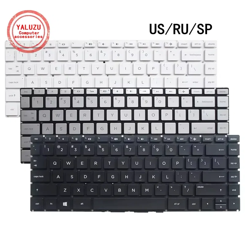 Color: RED - US/RU/SP Laptop Keyboard For HP 14-BA 14-BD 14-BF 14-BS 14-BP 14-BK 14-BW 14-CB 14-CF 14-DK 14-DP 14S-CR 14S-CF 14S-DP 14M-BA