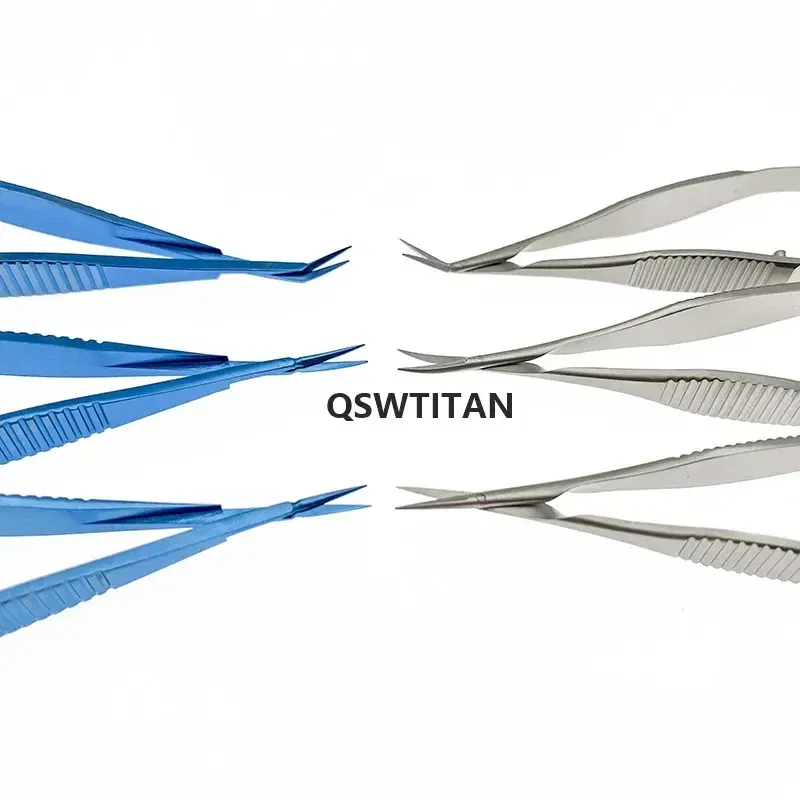 Color: Blue - 8.5cm Venus scissors Ophthalmic microsurgery surgical scissors animal experiment tool