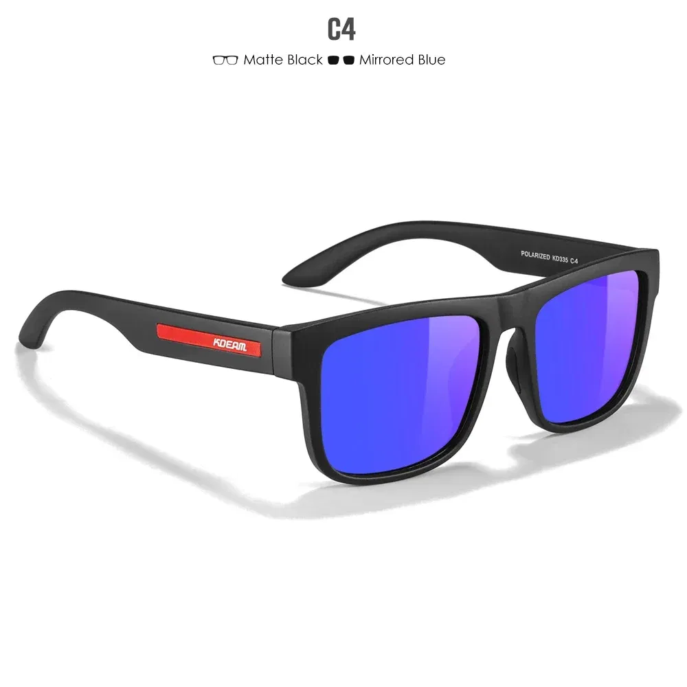 Lenses Color: Yellow, Frame Color: black - 2024 KDEAM New Polarized Sunglasses For Men White Frame UV400 Protection Lens Black Driving Sun Glasses Fishing Eyewear