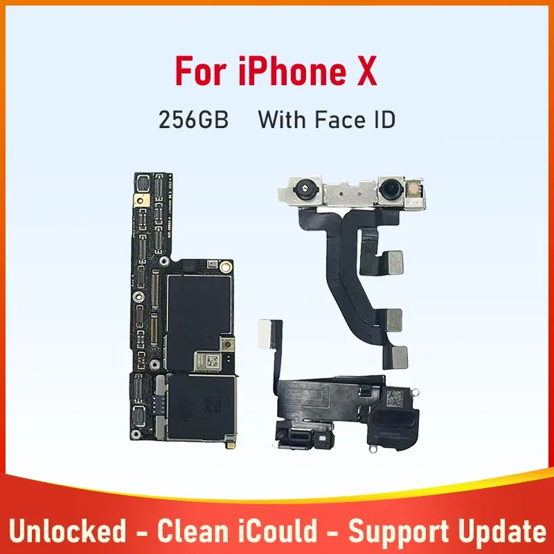 Color: Brown, Ships From: CHINA - Top Tested Motherboard for iPhone X XR XS Max 64g 128g 256g Unlocked Mainboard With Face ID Cleaned Logic Board
