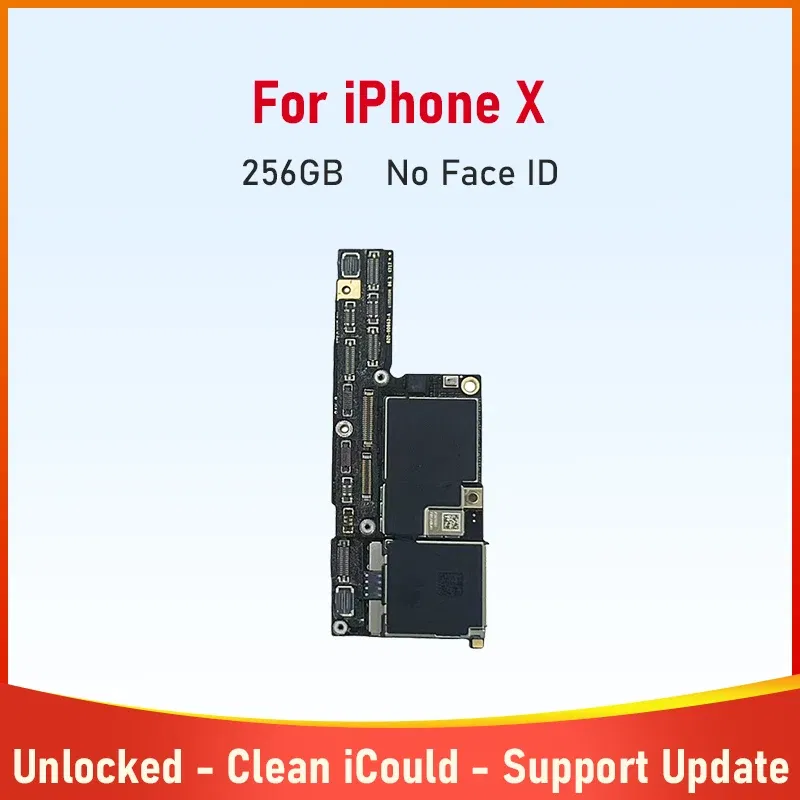 Color: Brown, Ships From: CHINA - Top Tested Motherboard for iPhone X XR XS Max 64g 128g 256g Unlocked Mainboard With Face ID Cleaned Logic Board