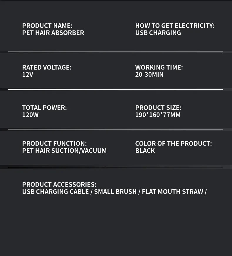 Dogs And Cats Pet Hair Suction