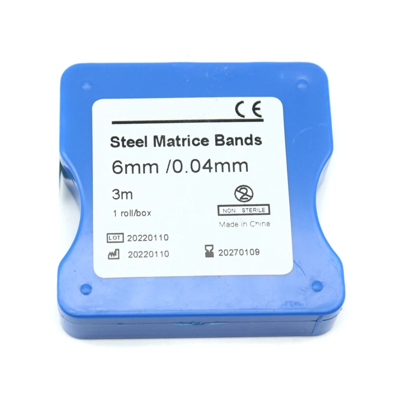 Color: Silver - 1 Roll Dental Matrix Bands Stainless Steel/Resin Film Restoration Light Cured Strip Roll Matrix Strips Dentist Material Steel