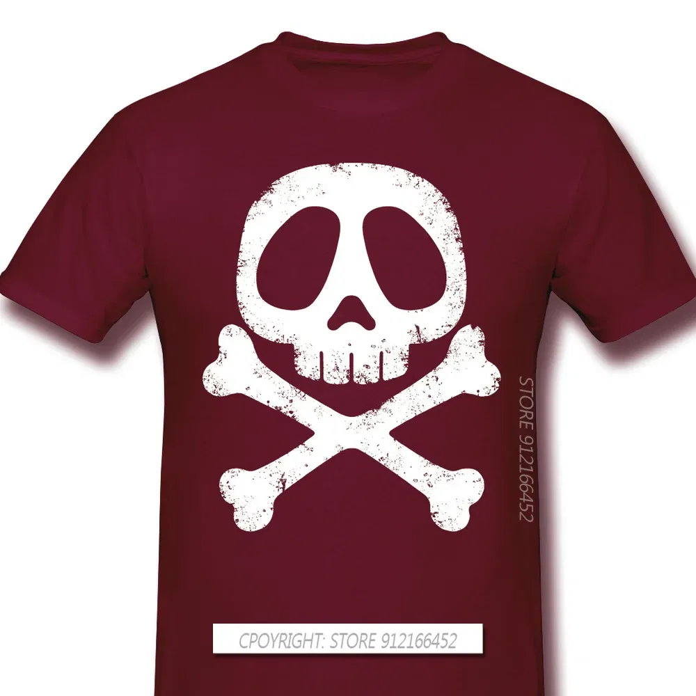 Color: Burgundy, Size: XXXL - Cool Black TShirt Space Pirate Captain Harlock Arcadia Kei Yuki Anime Homme T-Shirts Tee Pure Cotton Oversize Short Sleeve