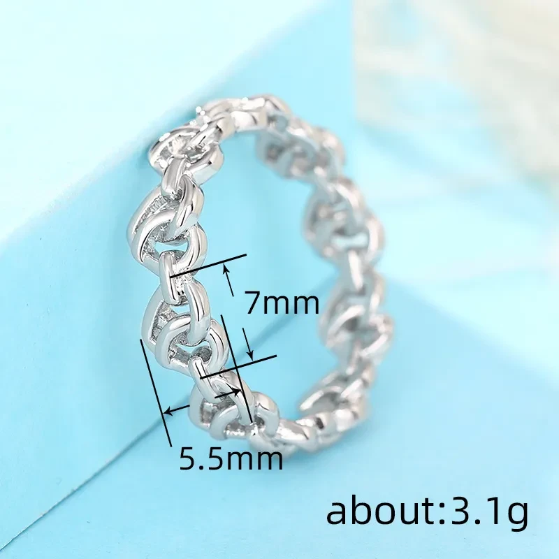 Heart-shaped Chain Ring Women's