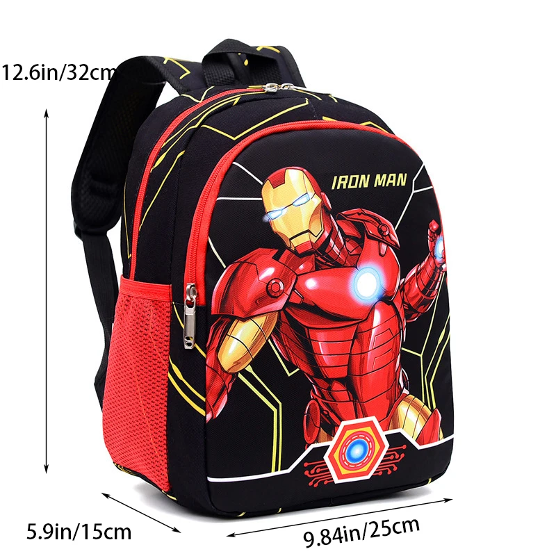 Color: Blue - Disney Marvel Series Backpack Boy's Primary School Schoolbag Double-layer Cartoon Spider-Man Backpack For Boys Gift
