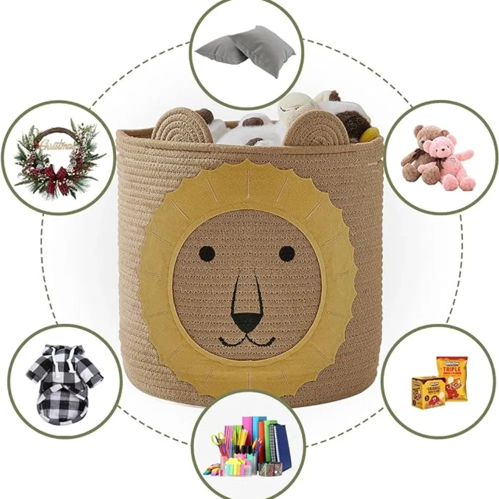 Color: light green - Cartoon Storage Basket Washable Dirty Clothes Basket Foldable Children's Toy Clothes Storage Bucket Home Storage Laundry Basket