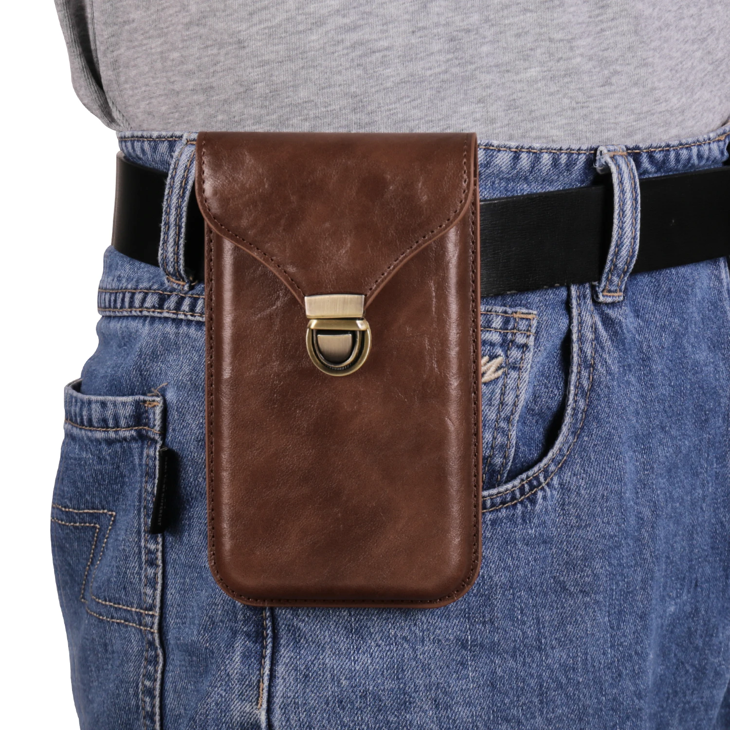 Color: black, Material: ABS - Leather Phone Belt Clip Case Men Waist Bag For Samsung Galaxy S25 S24 S23 Ultra S22 Plus S21 FE A53 A54 A55 A56 5G Holster Pouch