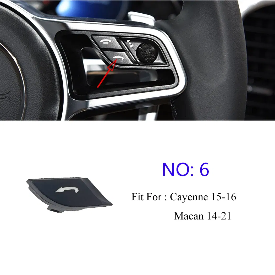 Color: green - ESIRSUN Steering Wheel Multi-function Button Volume Adjustment Phone Switch Button For Porsche 2015-16 Cayenne 2014-21 Macan