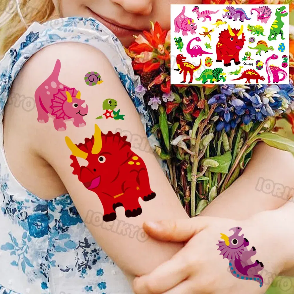 Color: grape purple - Summer Style Temporary Tattoos For Kids Adult Boy Girl Fake Ice cream Tattoo Sticker Small Rock Flower Heart Tatoos Hands Finger