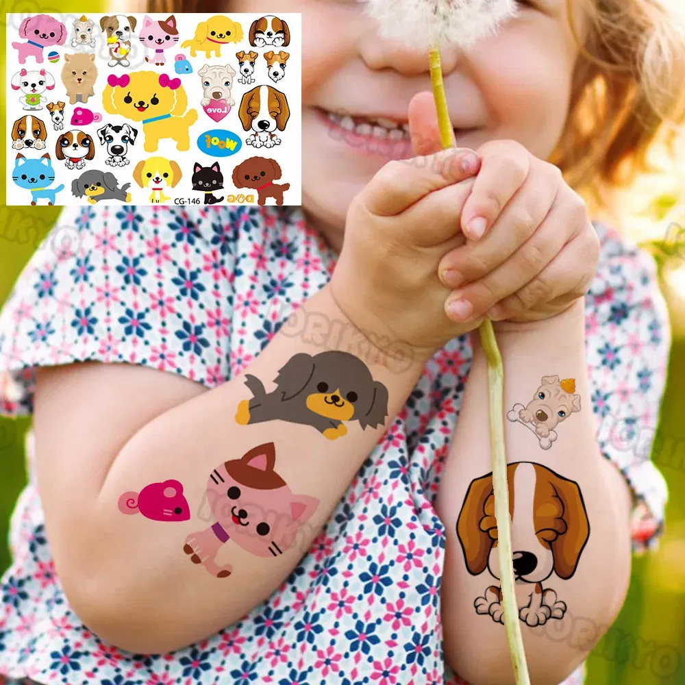 Color: grape purple - Summer Style Temporary Tattoos For Kids Adult Boy Girl Fake Ice cream Tattoo Sticker Small Rock Flower Heart Tatoos Hands Finger