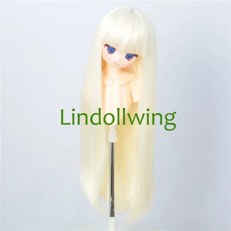 Color: Red Wine - 1/3 BJD Wig Pullip Dal DD Dollfie Doll Wig 8-9 inch Long Collection Wig