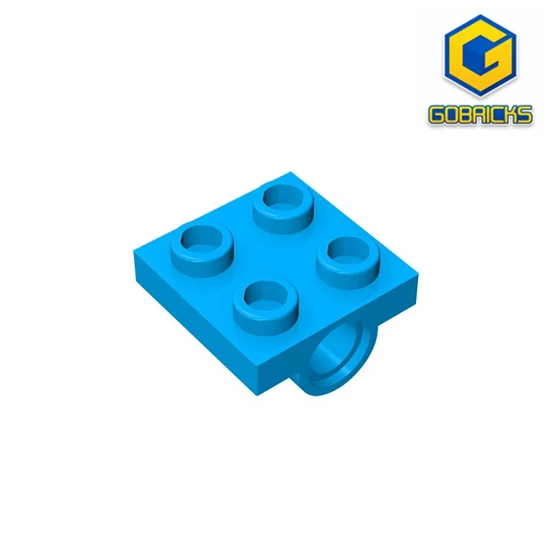 Color: Multicolor - MOC PARTS GDS-848 Plate, Modified 2 x 2 with Pin Hole - Full Cross Support Underneath compatible with lego 10247 2444