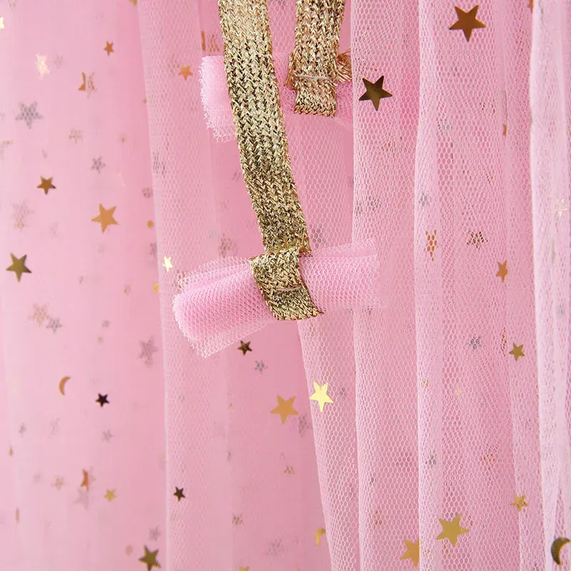 Color: SKY BLUE, Kid Size: 8T - Little Girls Sequins Tulle Cape Children Princess Party Dress Up Cloaks Summer Thin Blue Pink White Halloween Birthday Costumes