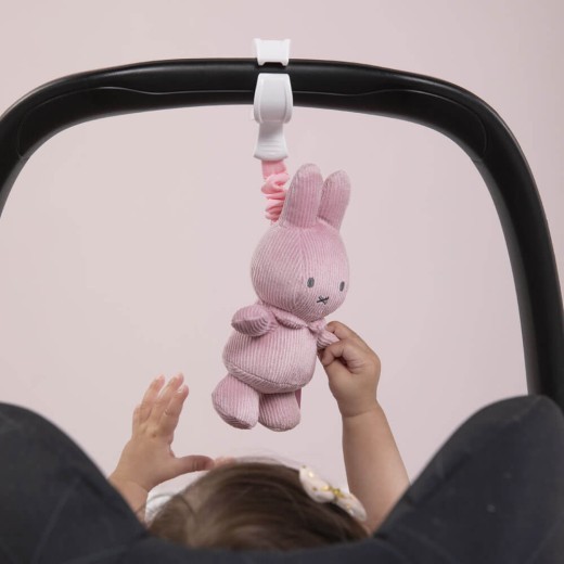 Miffy Pink Rib Clip & Go Jiggler Toy
