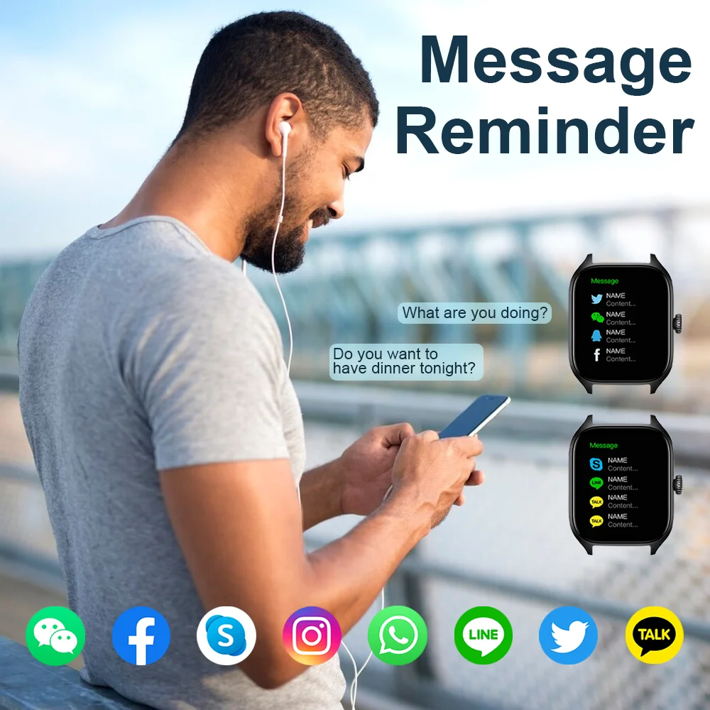 Color: Yellow - LAXASFIT H9 and H6 Smartwatch Dial to Answer Calls Calorie Tracking Heart Rate Blood Oxygen Monitoring Bluetooth Smart Watch