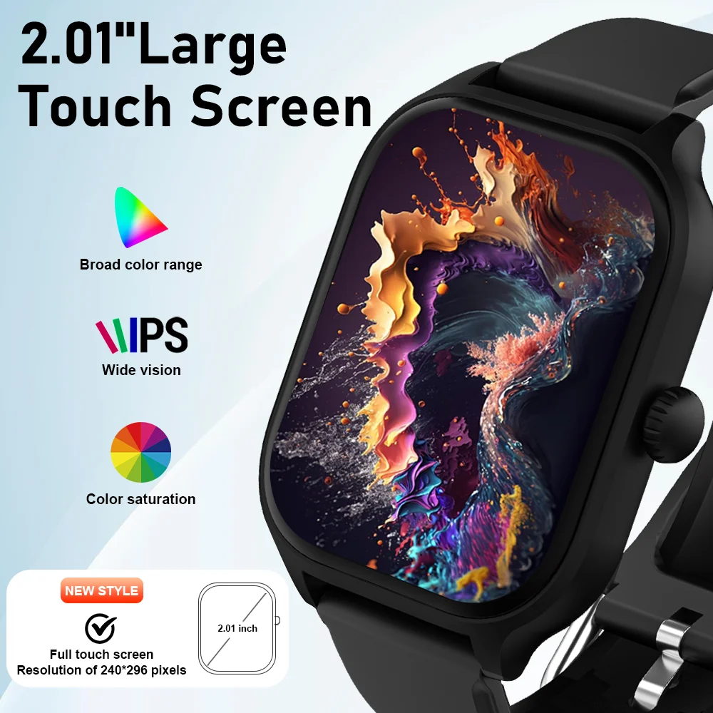 Color: Yellow - LAXASFIT H9 and H6 Smartwatch Dial to Answer Calls Calorie Tracking Heart Rate Blood Oxygen Monitoring Bluetooth Smart Watch