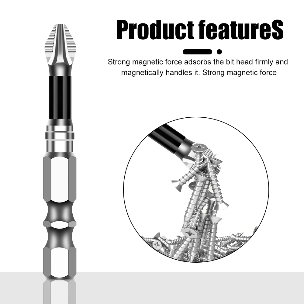Color: Pink - K5 Non-slip High Hardness Bit S2 Strong Magnetic 5A Black Non-slip Cross Head Electric Drill Electric Screwdriver Bit