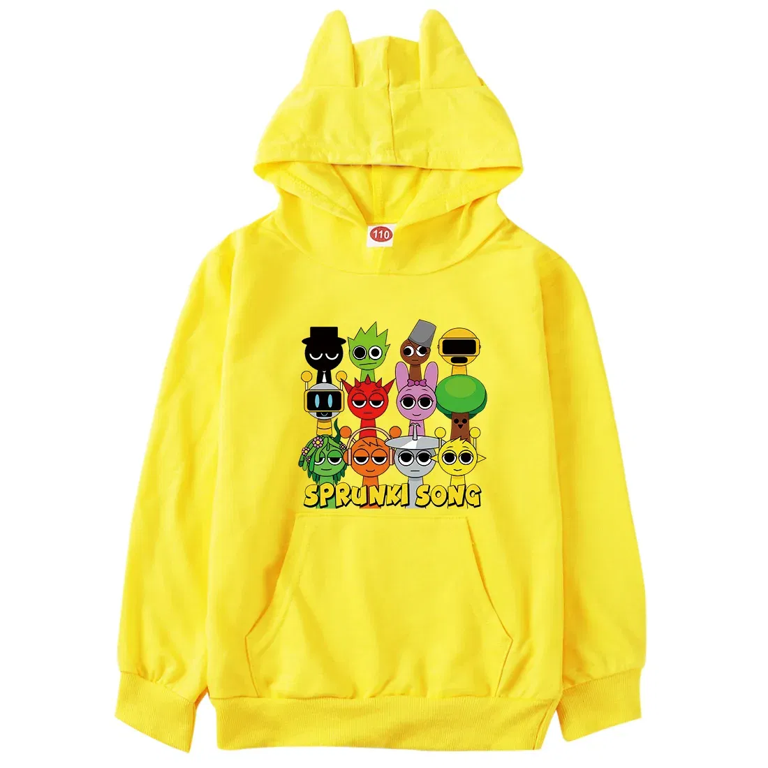 Color: black, Kid Size: 5 - Sprunki Hoodie Kids Game Incredibox Clothes Baby Girls Cartoon Hooded Sweatshirt Teen Boys Spring Fall Sweater Children Clothing