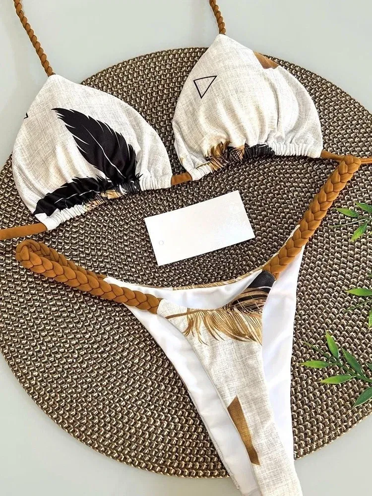 Color: Green, Size: M - Bikini High Waist Swimsuit Sexy Thong Bikini Set Zebra Print Women Brazilian Swimwear 2023 New Biquini Swim Bathing Suits Women