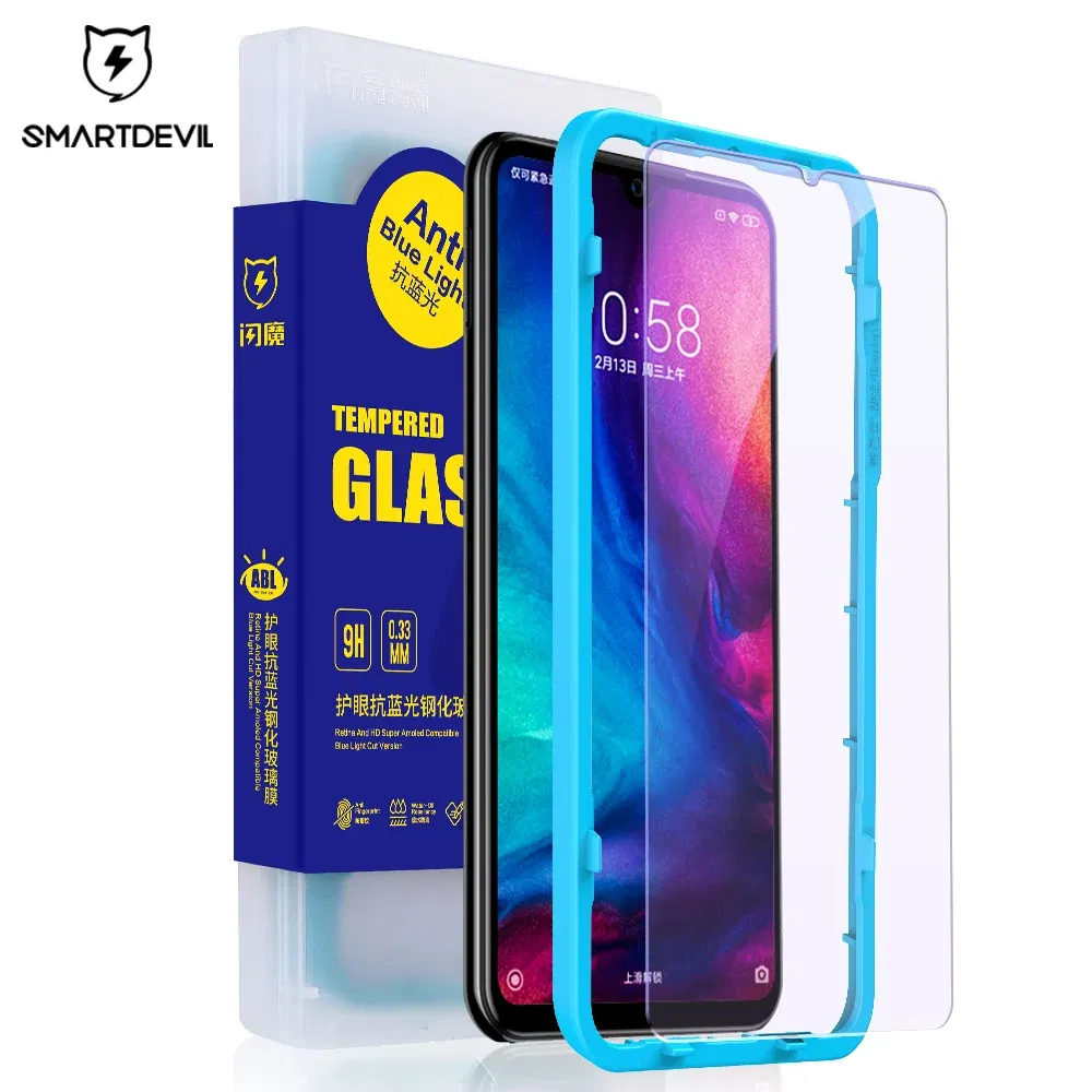 Color: Frosted, Material: Anti Blue Light - SmartDevil Tempered Glass For Redmi Note 9 8 Pro 7 Pro Screen Protector For Redmi 9T 10X 2.5D Curved Anti Blue Light 2 PCS
