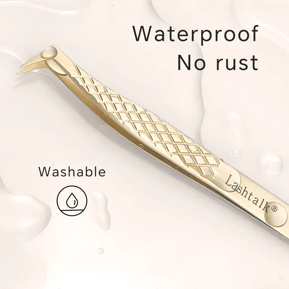 Color: Blue - Lashtalk Eyelash Extension Tweezers Makeup Tools From Nagaraku Stainless Steel Non-magnetic Volume FakeLashes Supplies Accurate