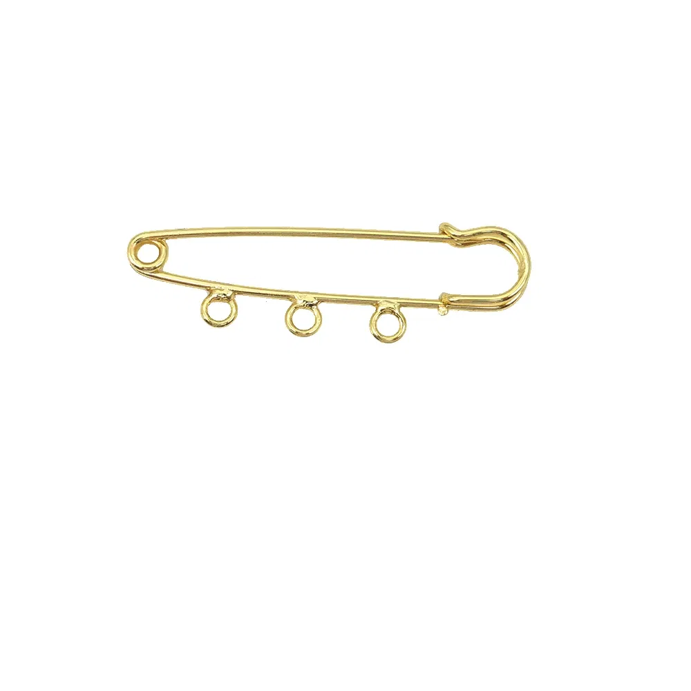 4cm 5cm 8cm 5pcs /lot Plain Gold Plated Kilt Pins DIY Craft Muslim Islam Baby Safety Pin With Loops  For Kids