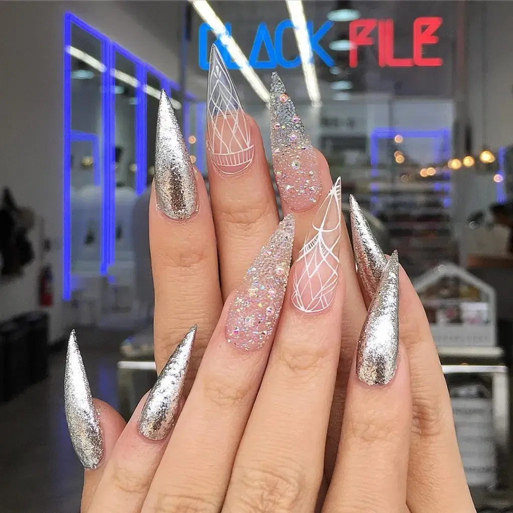 Color: Blue - 1440pcs Shiny Crystal AB Mini Pixie Nail Rhinestones Glitter 3D Micro Diamonds for Nails Art DIY Accessories
