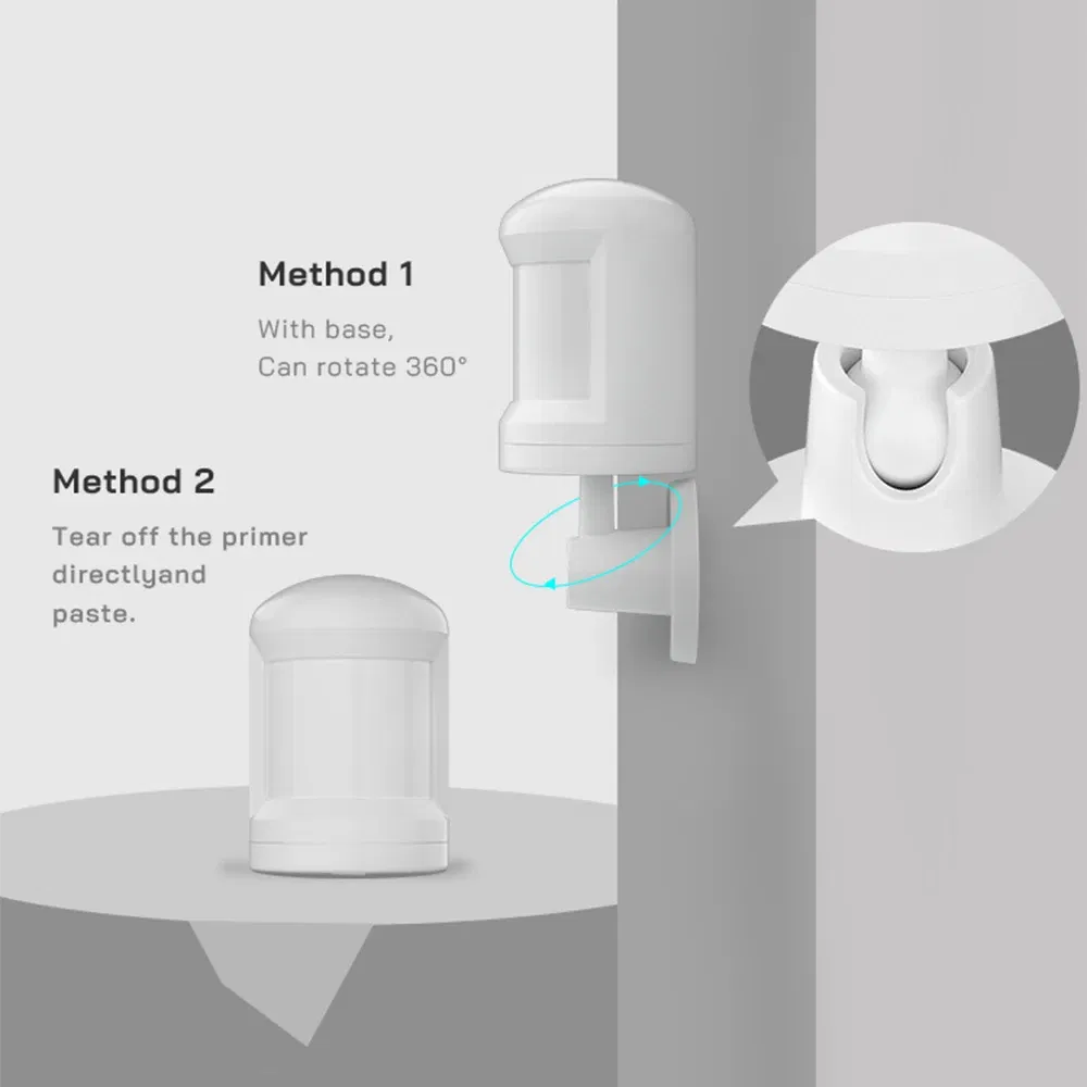 Color: Yellow - Tuya Smart ZigBee 3.0 Battery Alexa PIR Motion Sensor Detector 5-7M 150?° Works with ZigBee BLE5.0 Bluetooth Mesh Gateway Hub