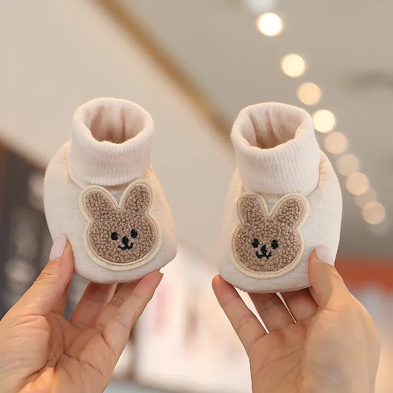 Color: Gold, Baby Age: 7-12 Months - Winter New Cute Cartoon Baby Booties Boy Girl Boots Cotton Soft-Sole Non-Slip Warm Toddler First Walkers Infant Crib Shoes