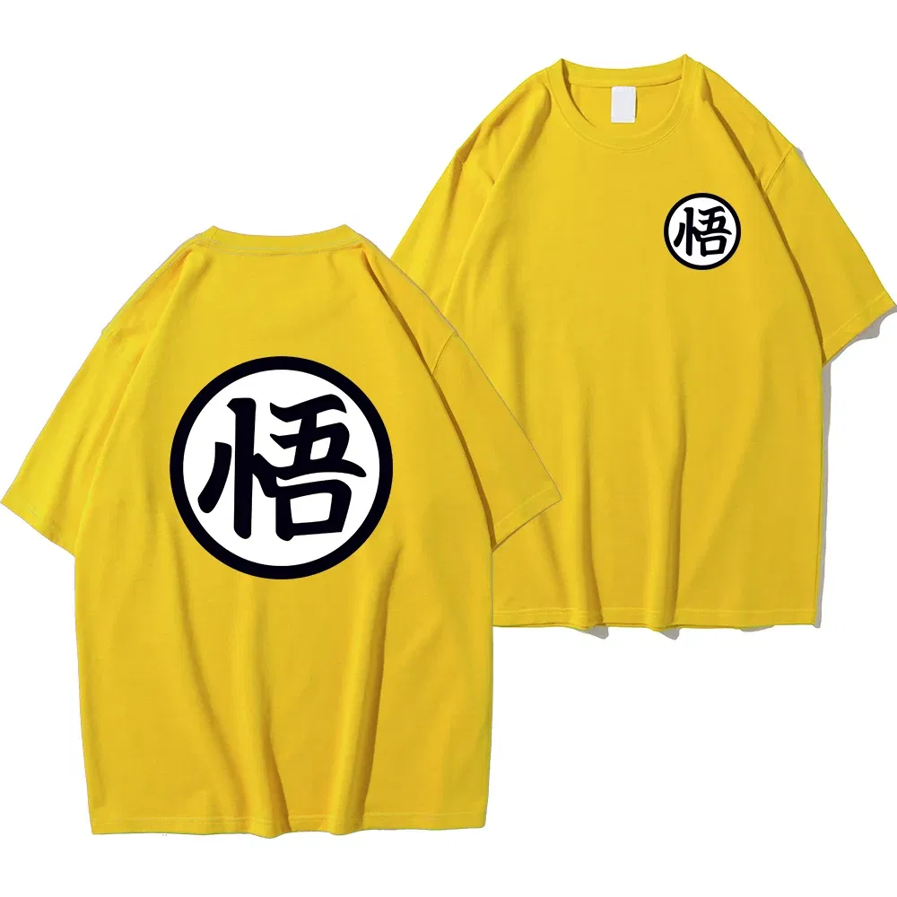 Color: black, Size: M - Summer Fashion Anime Son Goku Cosplay T-shirt Cotton Short Sleeve Tops Tee Loose Oversized Casual T Shirts Men Harajuku Clothing