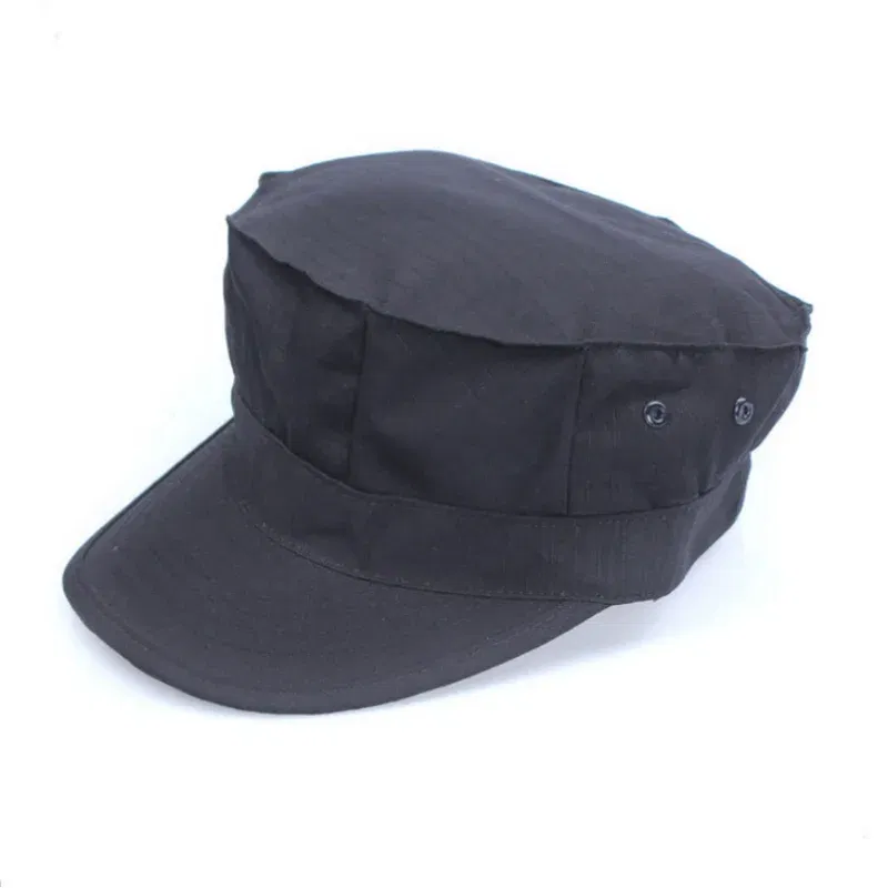 Color: Red - Classic men's military cap Men's women's fitted flat top baseball cap Army camo sun hat Outdoor sports fishing ride