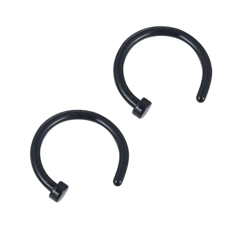 Metal color: pink - 6/8/10mm Surgical Steel Fake Non Nose Stud Ring False Lip Curler Septum Piercing Hoop Jewelry for Women Men Body Accessories