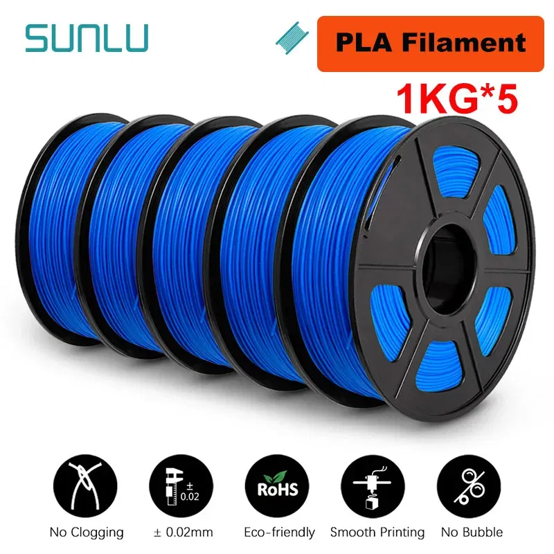 Color: Pink, Ships From: CHINA - Top 5KG 3D PLA/PETG/PLA PLUS/Clear Filament 1.75mm 5Roll 1KG 3D Printer Neatly Wound 3D Filament for 3D Printer& 3D Pen