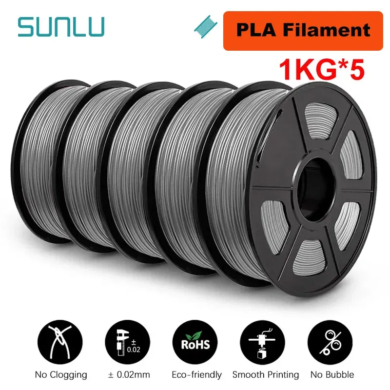Color: Pink, Ships From: CHINA - Top 5KG 3D PLA/PETG/PLA PLUS/Clear Filament 1.75mm 5Roll 1KG 3D Printer Neatly Wound 3D Filament for 3D Printer& 3D Pen