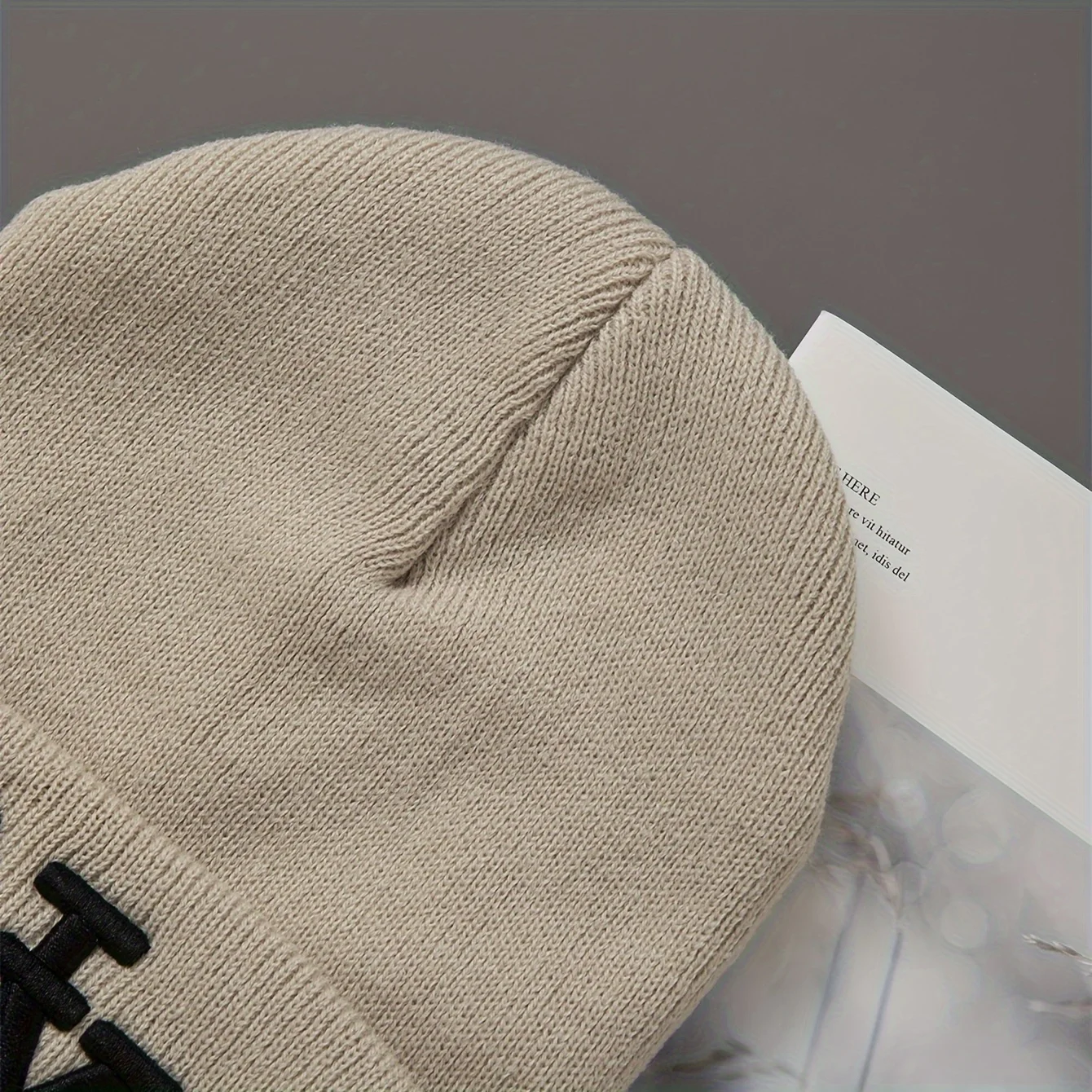 Color: Sealshell - 1/2/3pcs Unisex Winter Beanie Hats, Solid Color Knitted Warm Outdoor Caps with Embroidered NY Logo, Hand Washable, Black