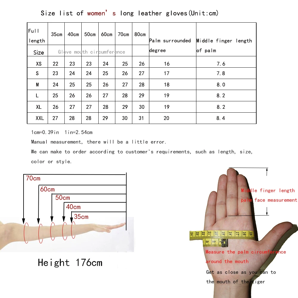 Color: WHITE, Gloves Size: 7 1/4 - 50cm New Genuine Leather White Women's High Grade Party Mittens Sheepskin Lady Winter Velvet long Gloves Creamy Ivory Snow White