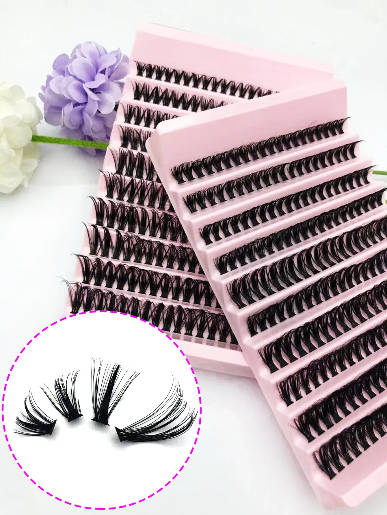 Thickness: 0.07mm, Curl: D, Color: Brushed Slate - DIY Large Capacity Hair, Natural and Thick Style, 30P/40P Can Be Matched at Will