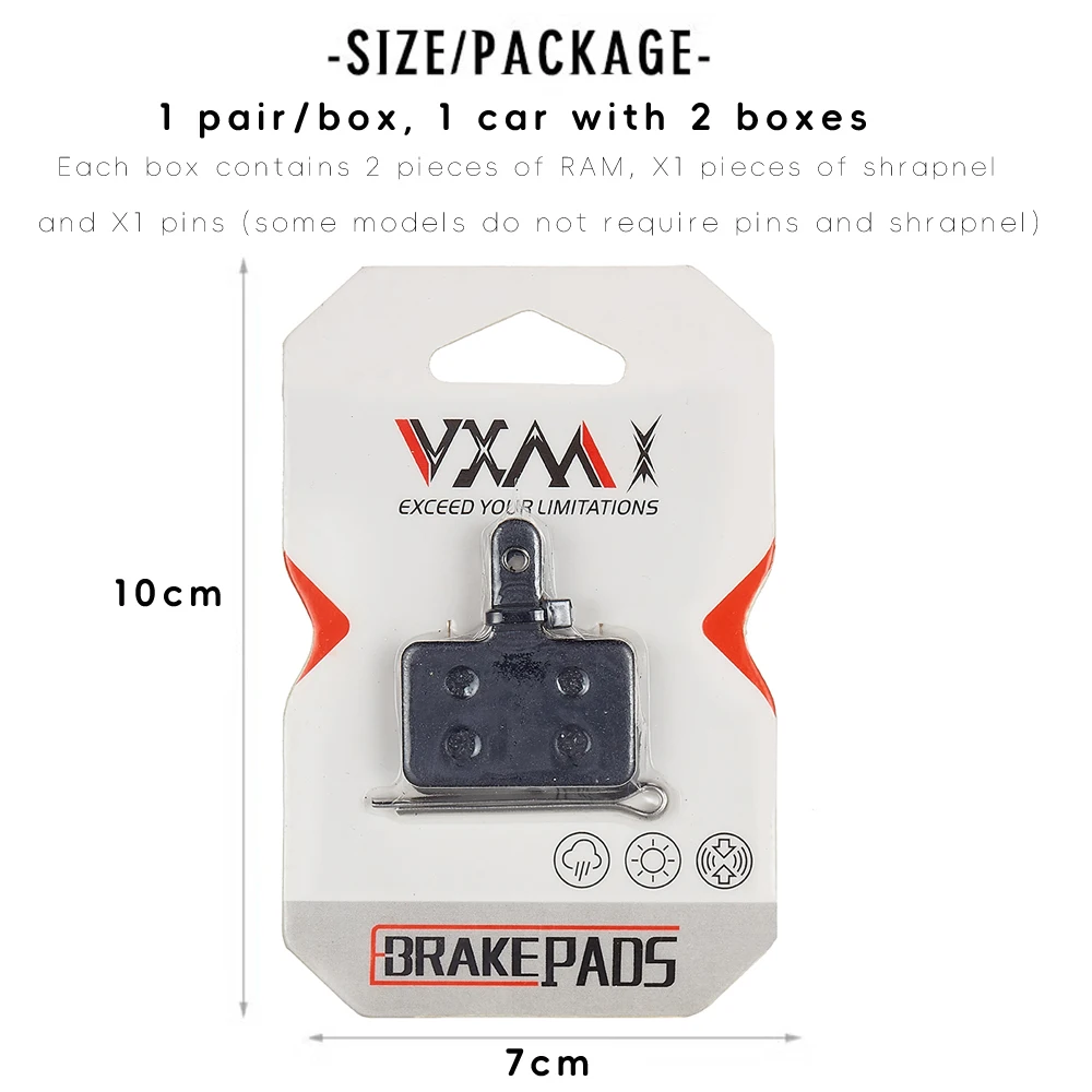 Color: Sky blue - VXM MTB Bike Cycling Hydraulic Disc Brake Pads Resin semi-metallic for SHIMANO AVID HAYES Magura Formula M8020 DB Bicycle Parts