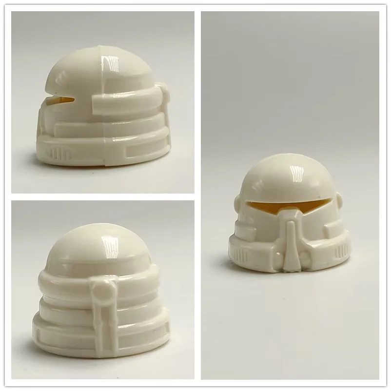 Color: WHITE - 1Pcs Star Wars Clone Trooper Helmet Building Block Mini Action Figure Toys