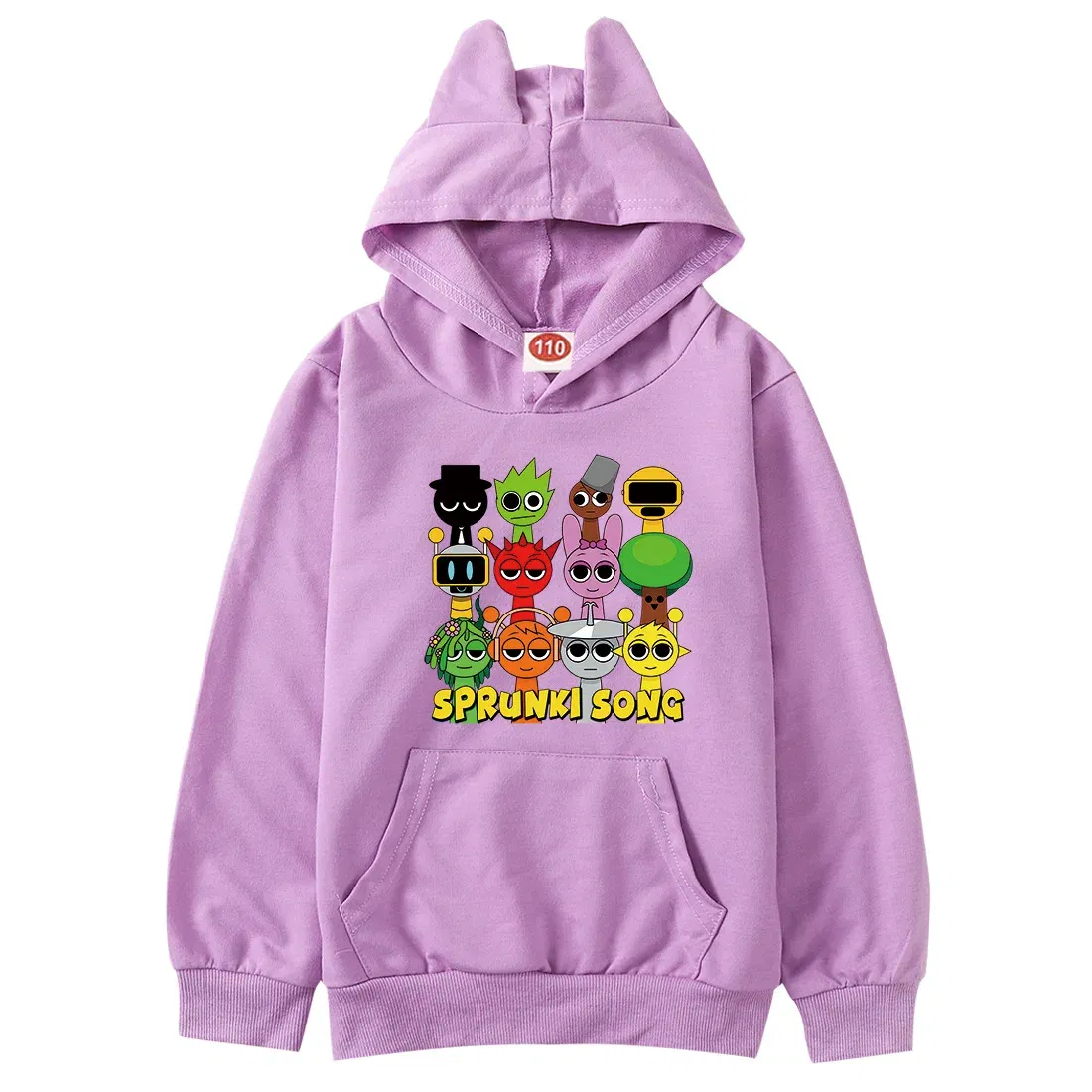 Color: Ivory, Kid Size: 3T - Sprunki Hoodie Kids Game Incredibox Clothes Baby Girls Cartoon Hooded Sweatshirt Teen Boys Spring Fall Sweater Children Clothing