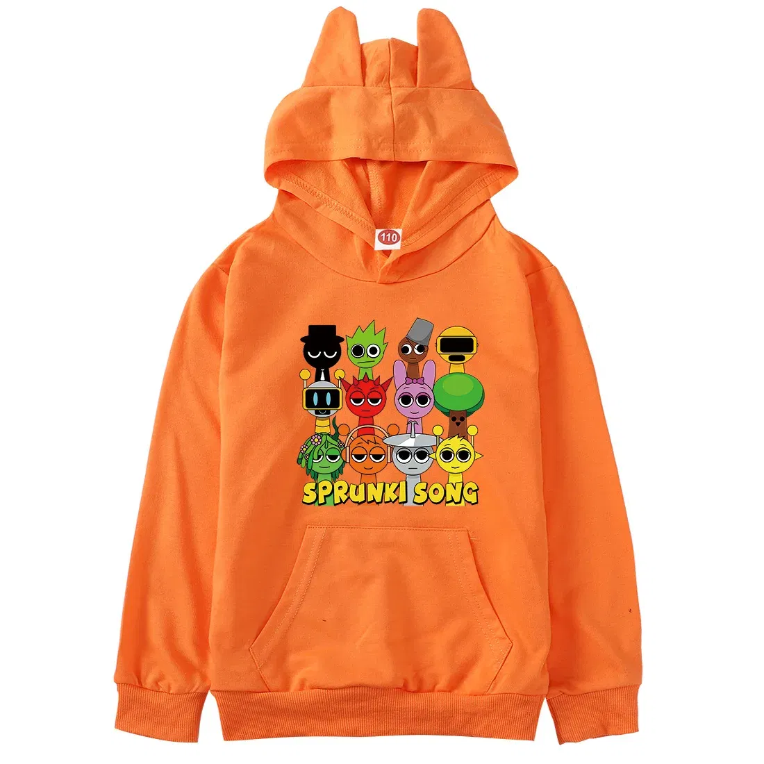 Color: Ivory, Kid Size: 3T - Sprunki Hoodie Kids Game Incredibox Clothes Baby Girls Cartoon Hooded Sweatshirt Teen Boys Spring Fall Sweater Children Clothing