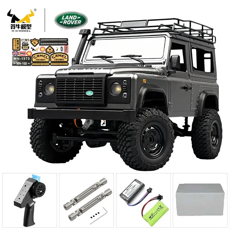 Color: Silver - MN MN82 1:12 Retro Rc Car With LED Lights Full-scale Simulation LC79 Professional 4WD Remote Control Pickup RC Truck Model Toys