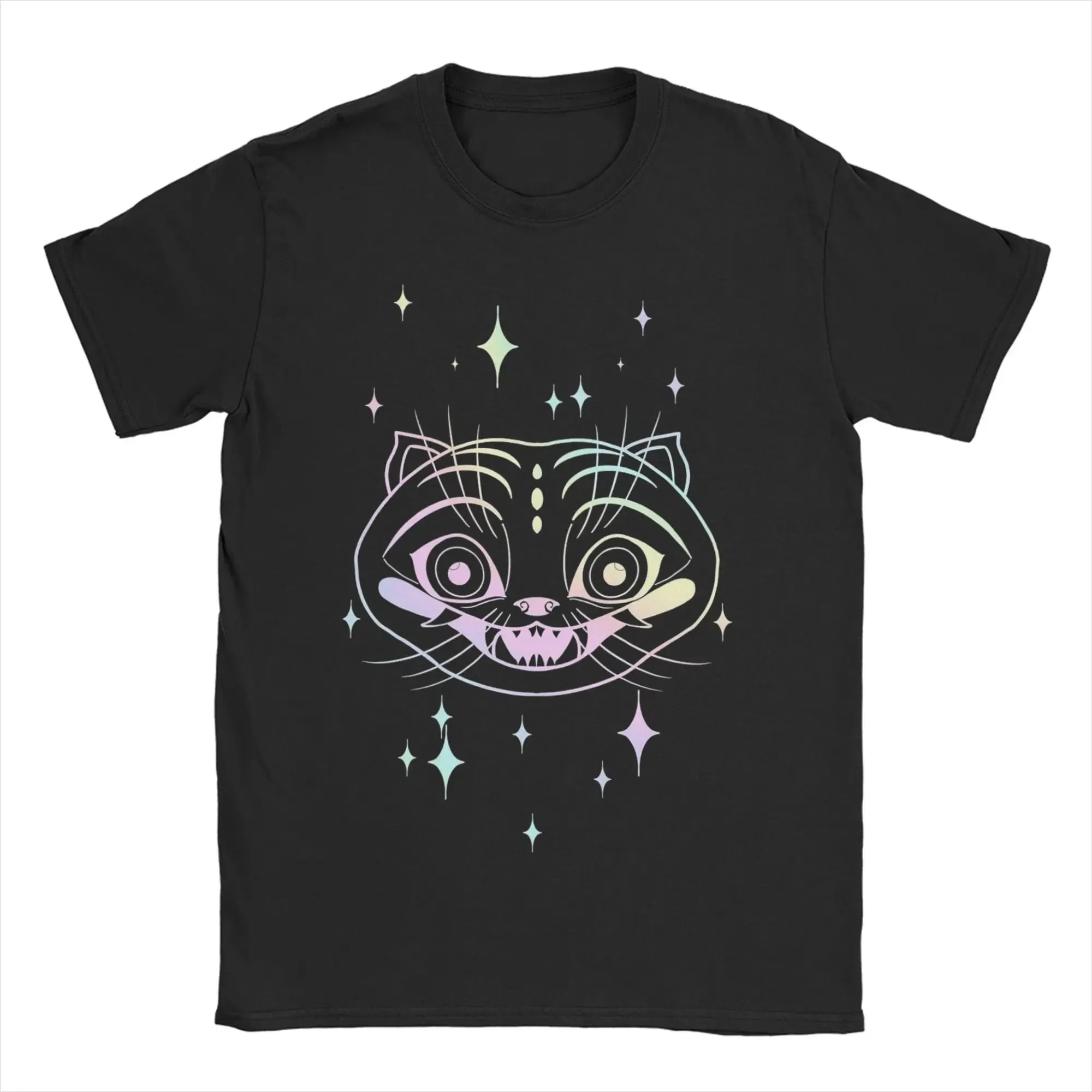 Color: MULTI, Size: XXXL - Derpy Tiger Cat T Shirt Men Women's Cotton Unique T-Shirt Round Collar Huntrix Kpop Demon Hunters Tees Short Sleeve 4XL 5XL 6XL