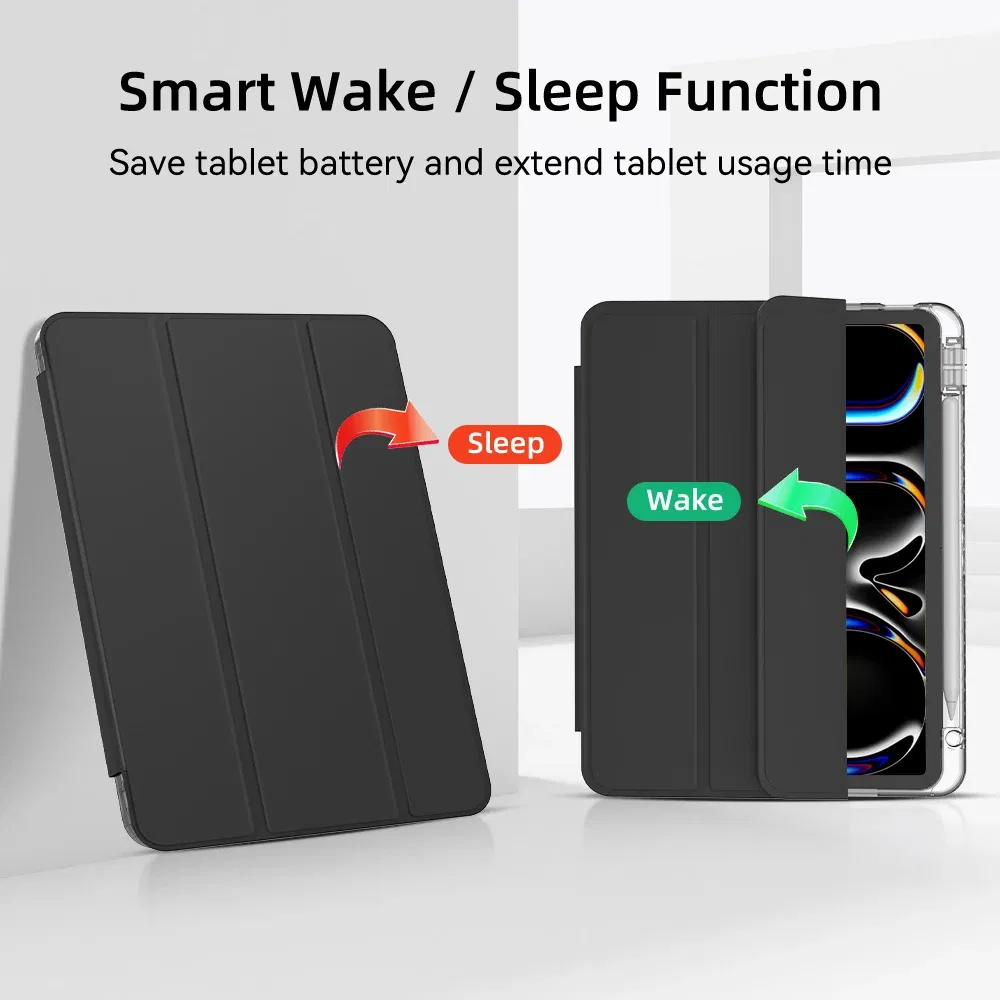 Color: other, Size: FOURTEEN - For iPad Air 5 Case 2024 Air 6 11 iPad Pro 11 12.9 13 10 Gen 10.2 9th 8th 7th 9.7 6th 5th Mini 7 6 Smart case with pen Holder