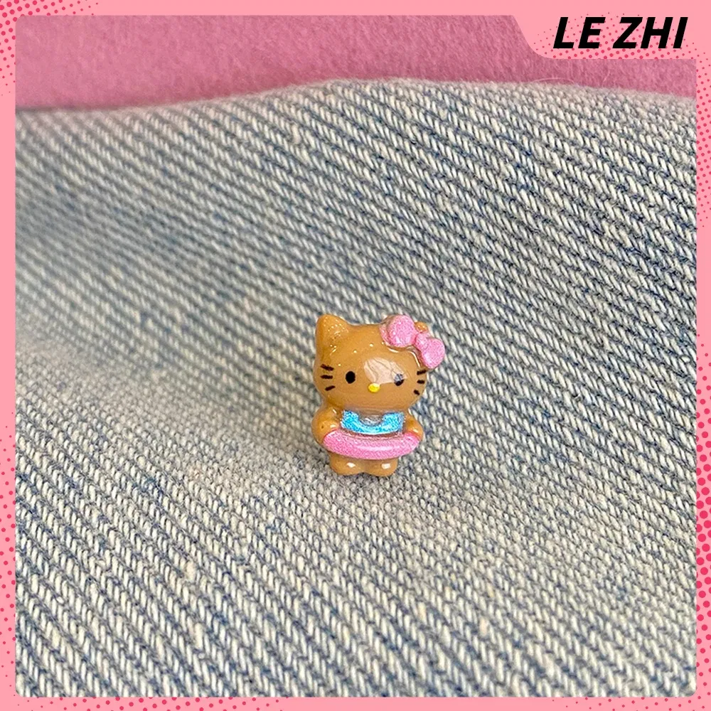 Color: Olive, Size: M - Hawaii HelloKitty Cute Ear Stud Coconut Palm Earrings Anime Accessories Maiden Heart Girls Birthday Present Fashion Jewelry Gift