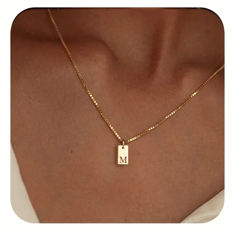 English Initial Letters Necklace 14K Gold