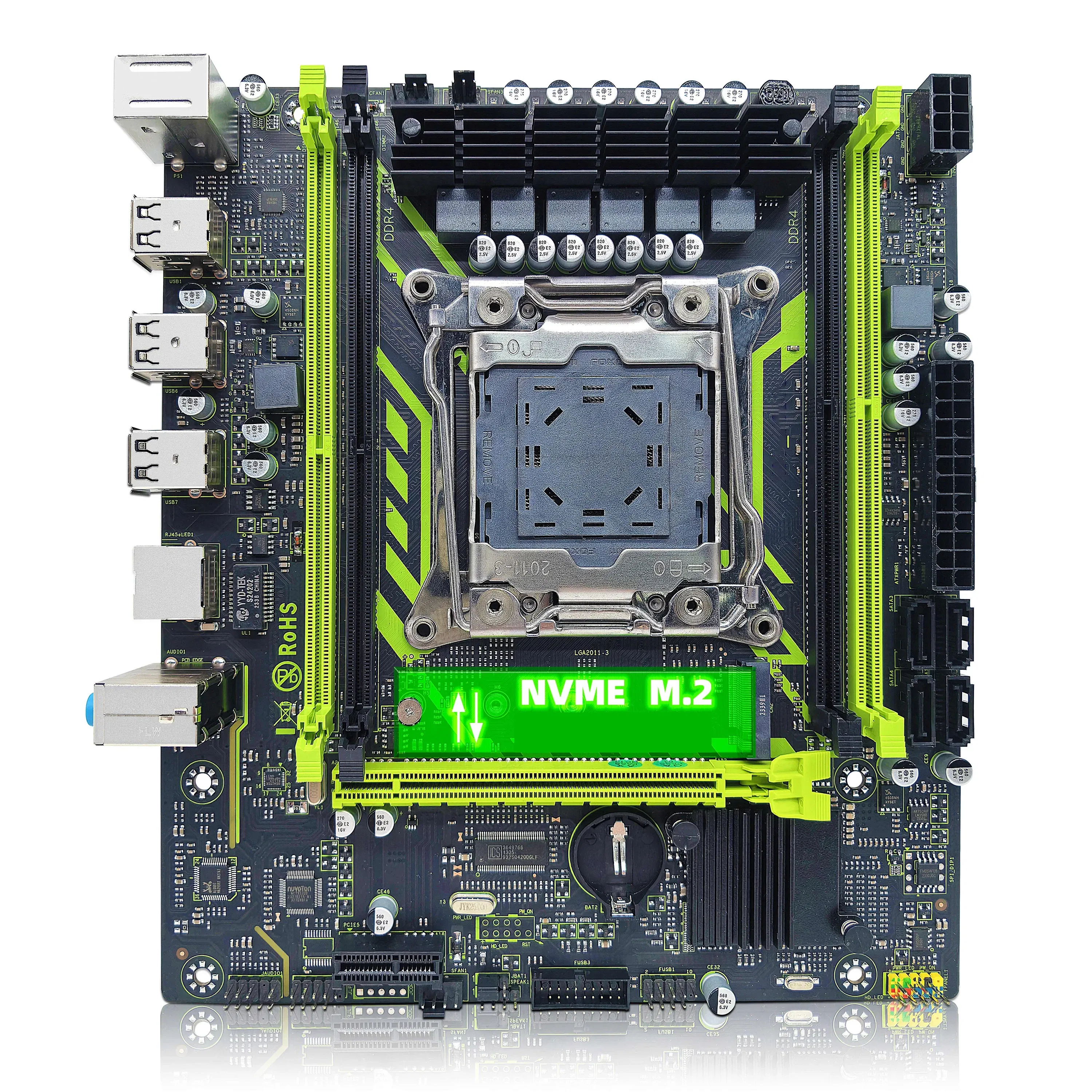 Color: Red, Ships From: CHINA - To ZSUS X99-8D4 Motherboard Set Kit With LGA2011-3 Xeon E5 2650 V4 CPU DDR4 16GB (1*16GB) 2133MHZ RAM Memory NVME M.2 SATA